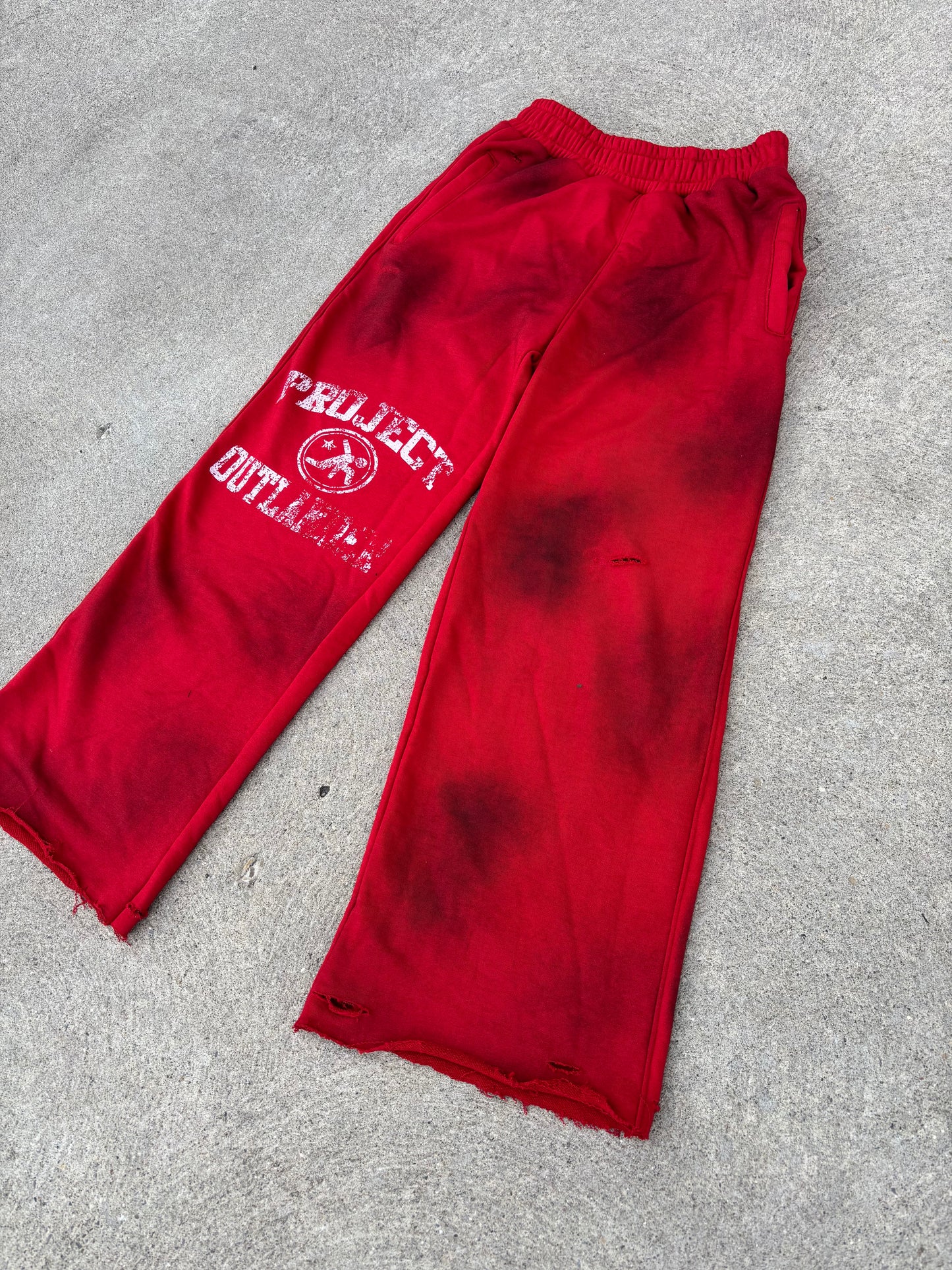 “RED” Dirty Baggy Sweats