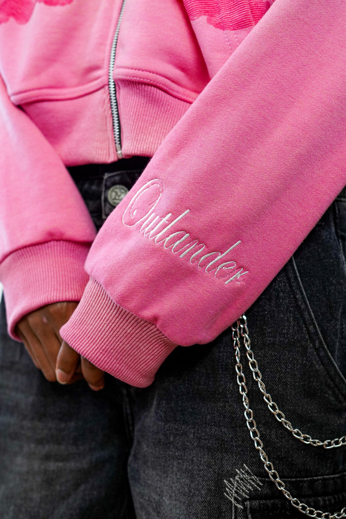 “PINK” Angel Statement Zip-Up