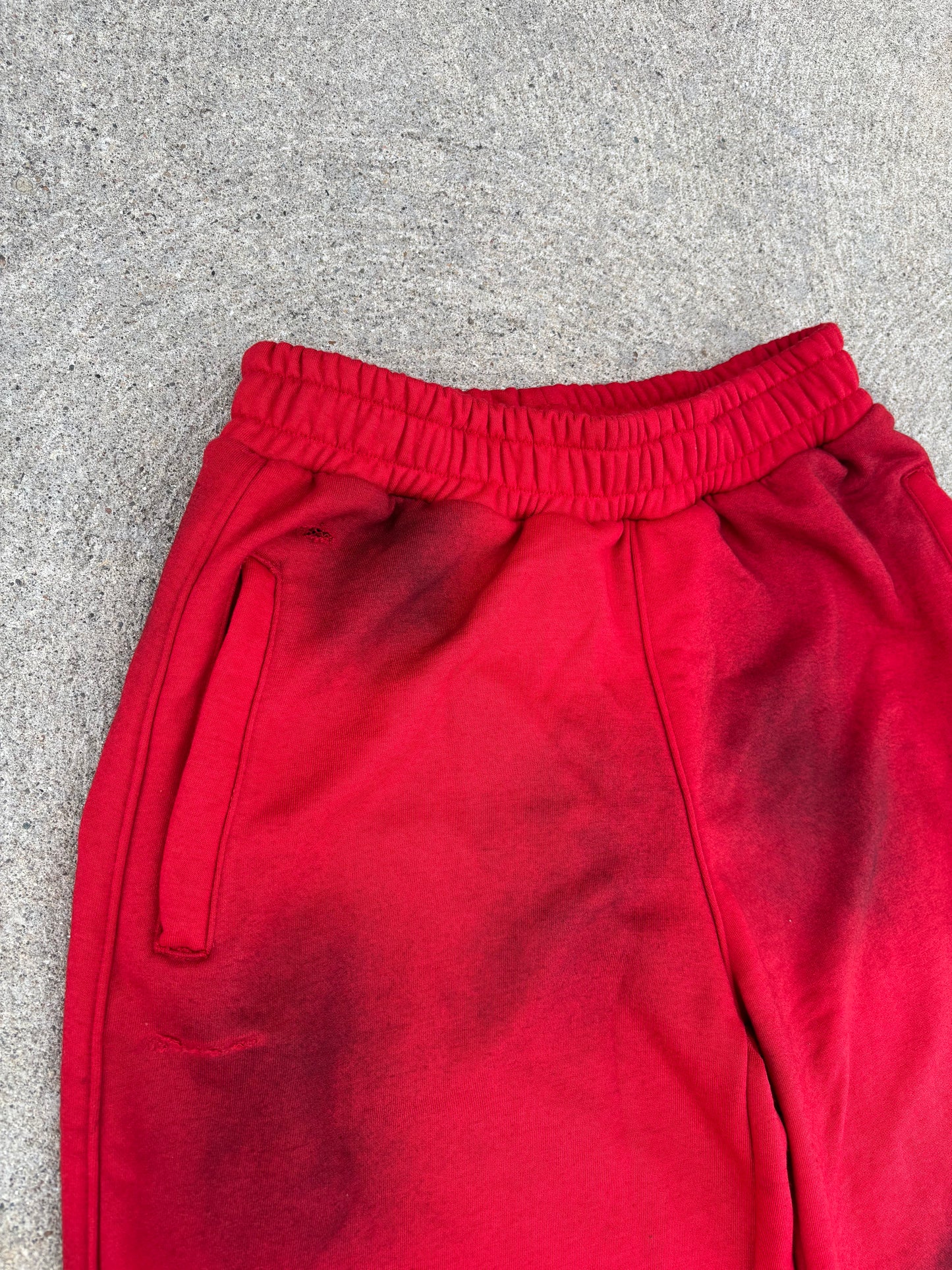 “RED” Dirty Baggy Sweats