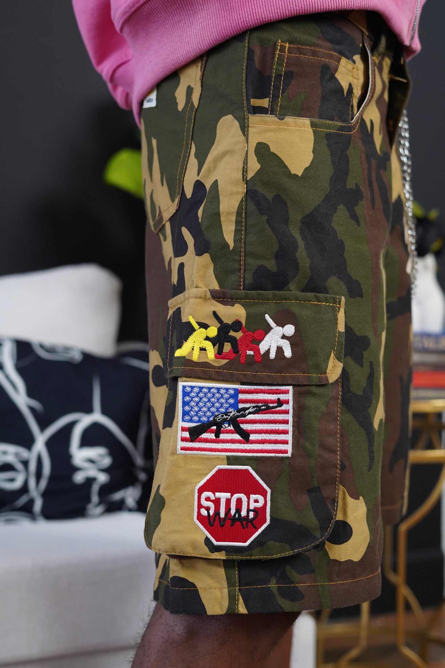 ARMY CAMO CARGO SHORTS