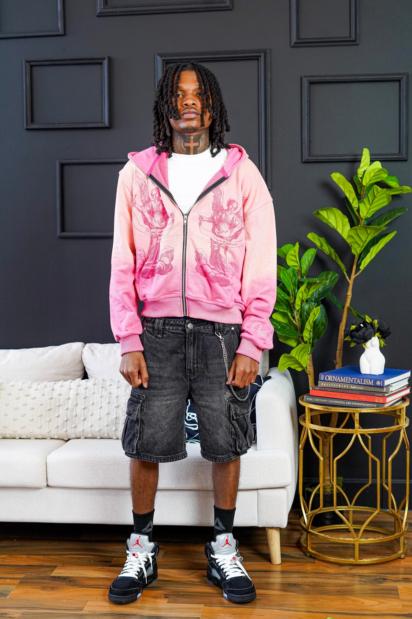 “PINK” Angel Statement Zip-Up