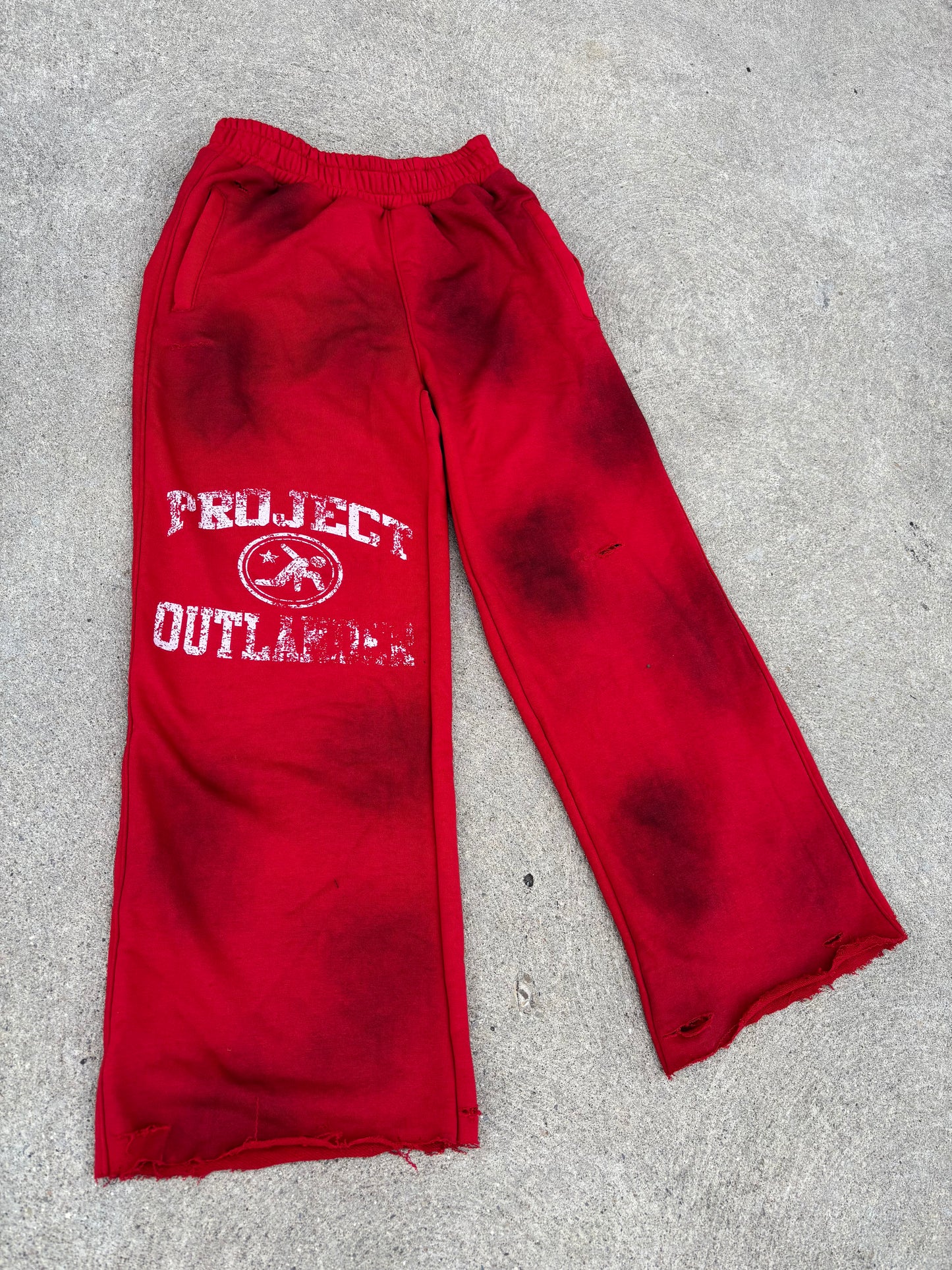“RED” Dirty Baggy Sweats