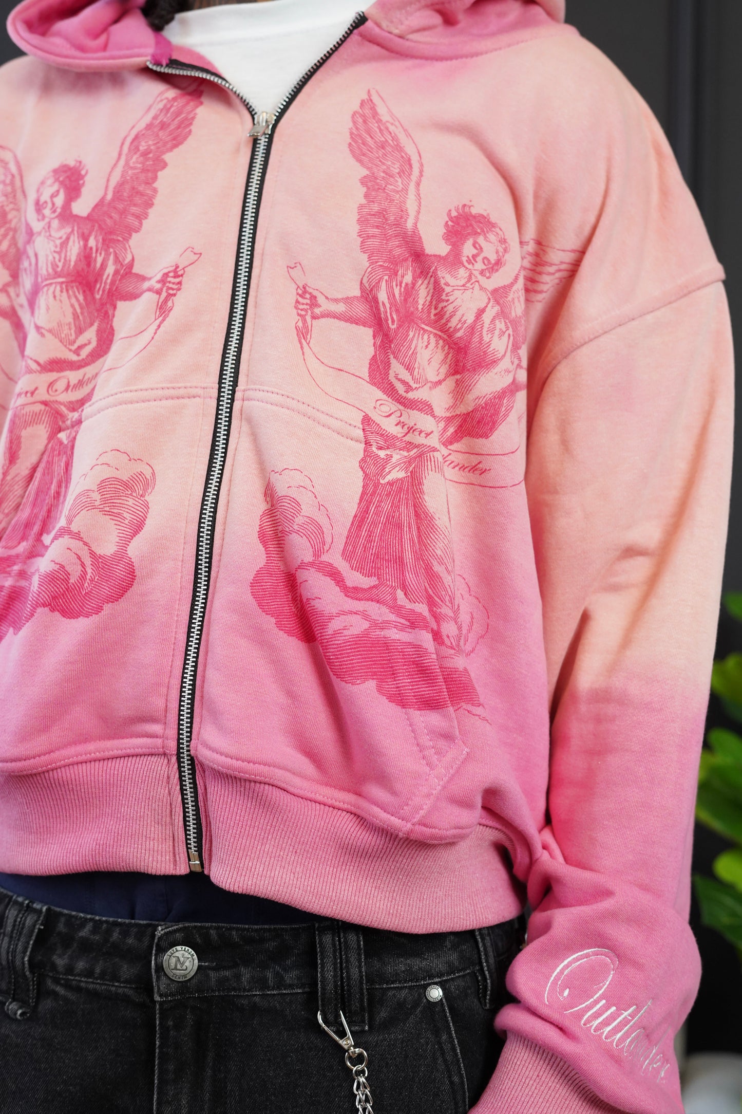 “PINK” Angel Statement Zip-Up