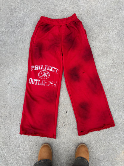 “RED” Dirty Baggy Sweats