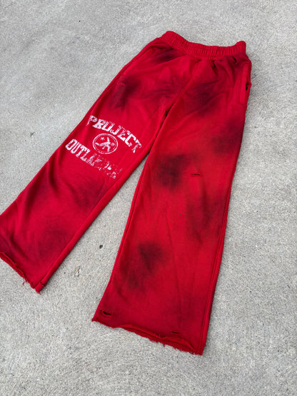“RED” Dirty Baggy Sweats