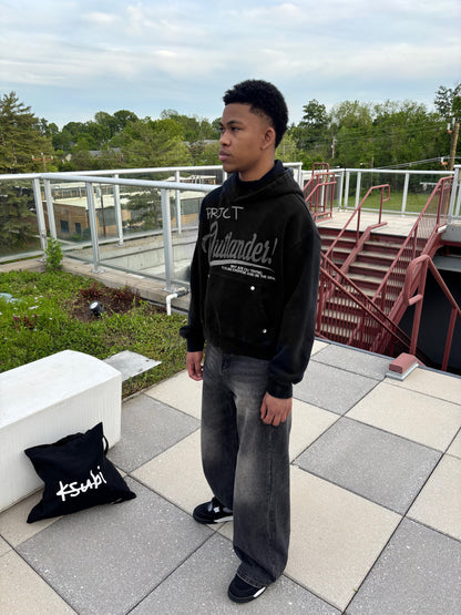 "GREY" Rhinestone Statement Hoodie