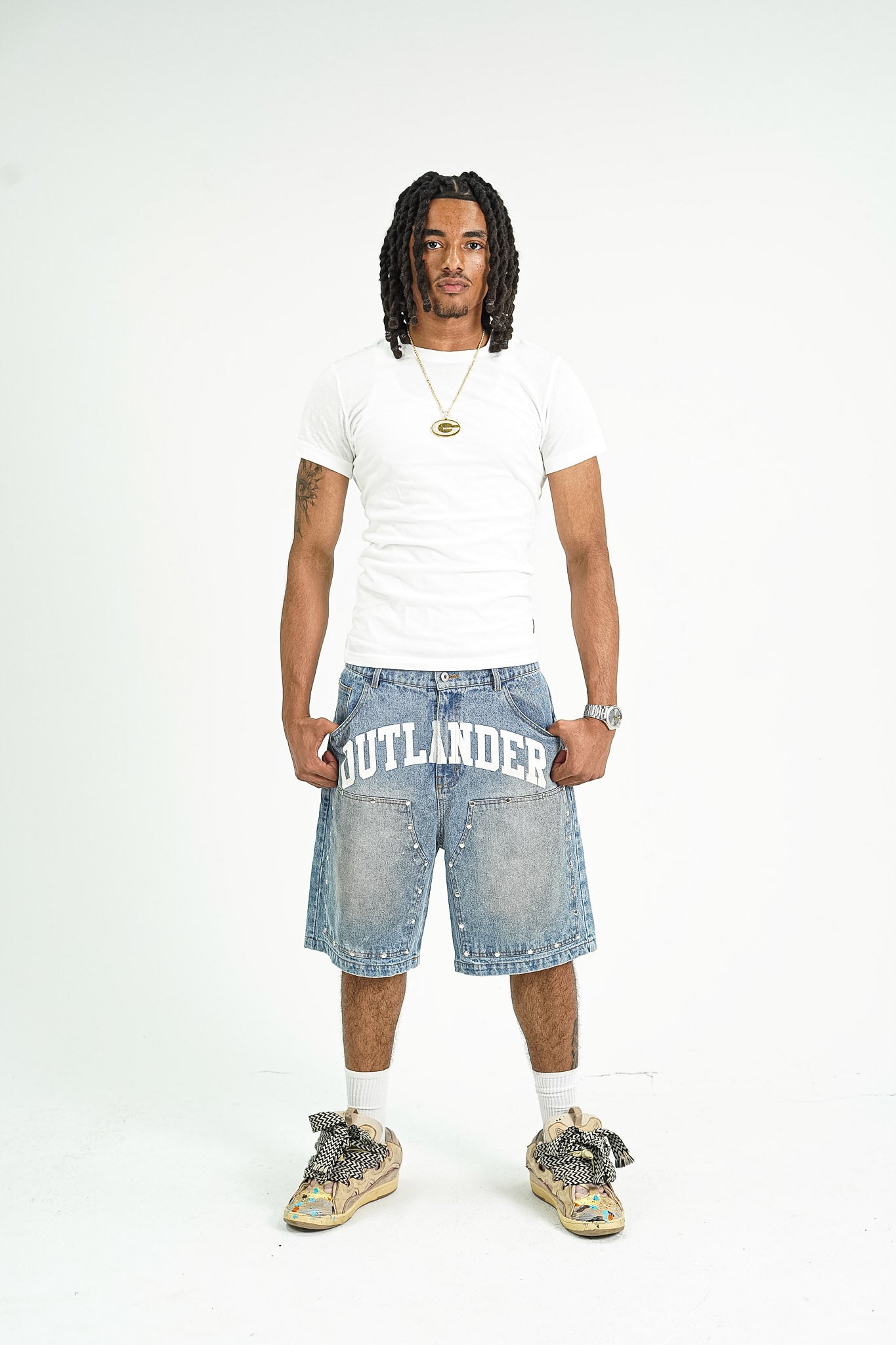 "BLUE" OUTLANDER STONE JORTS