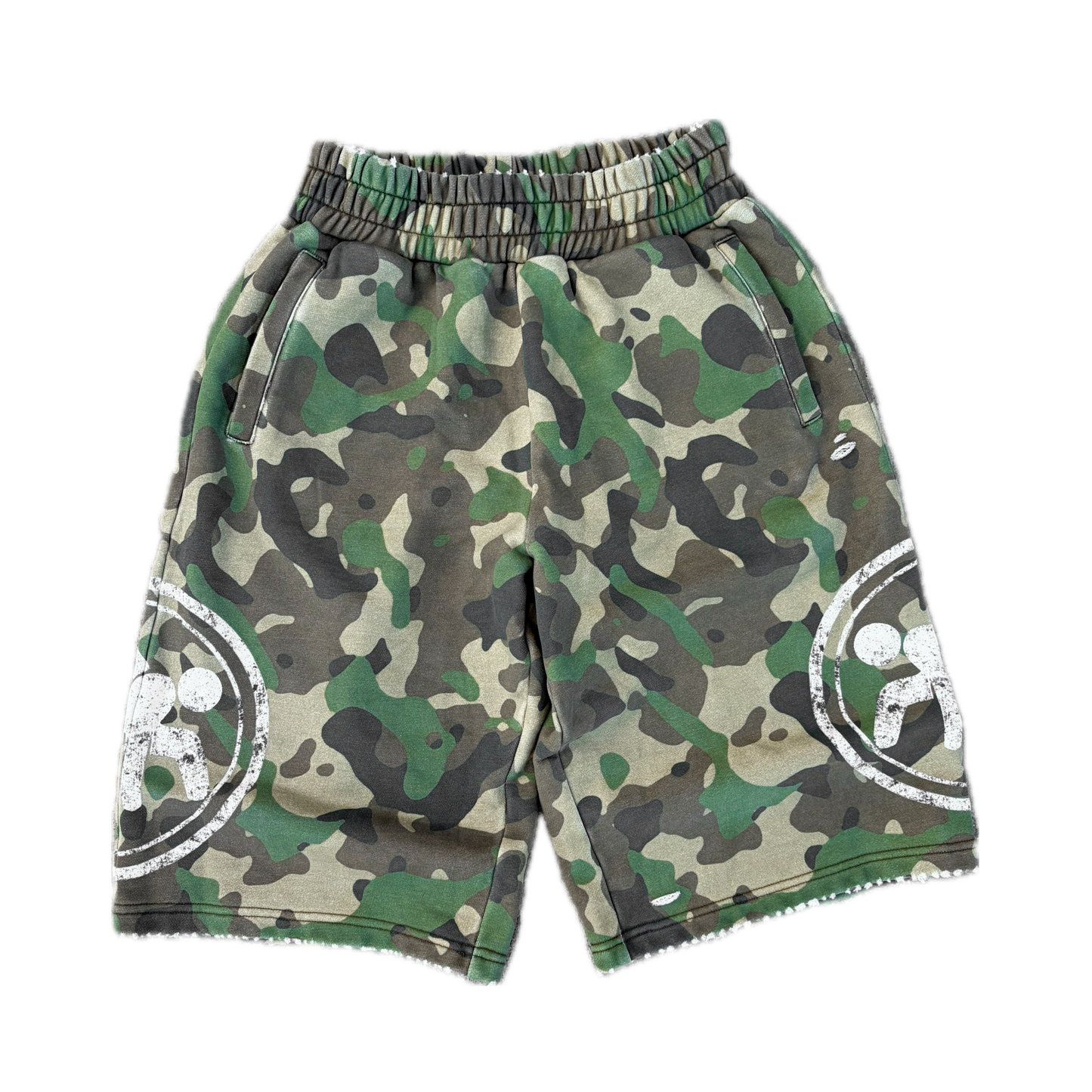 "Rebble Ridge" Camo Sweat Shorts