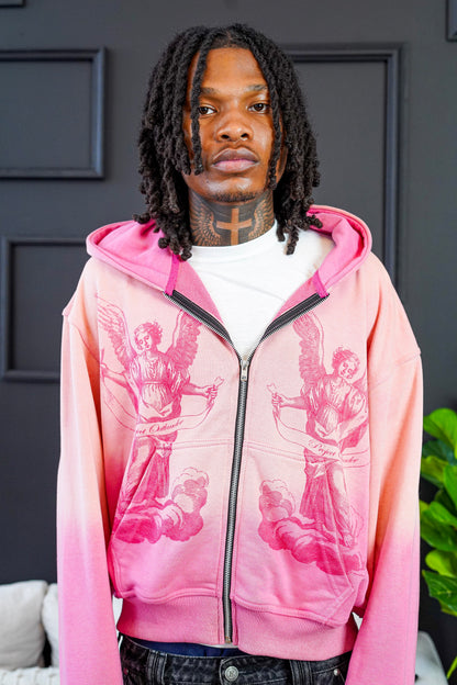 “PINK” Angel Statement Zip-Up