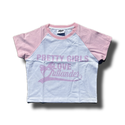 PRETTY GIRL FEMALE CROP TEE (PINK)