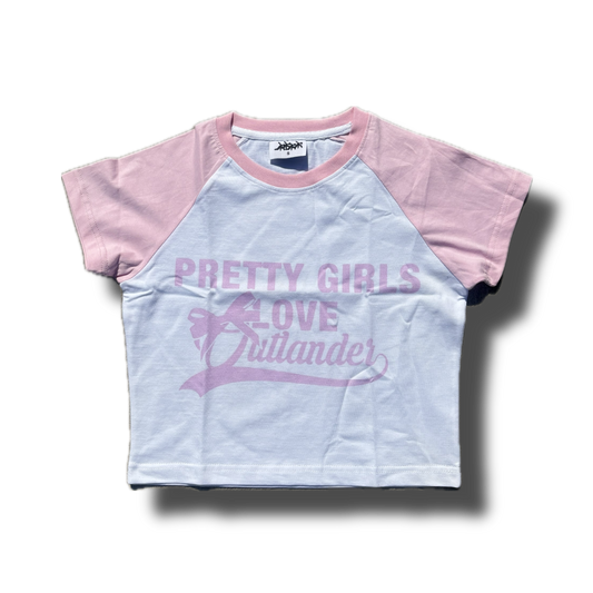 PRETTY GIRL FEMALE CROP TEE (PINK)