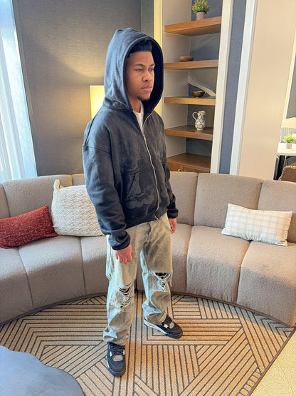 "OBSIDIAN" ANGEL STATEMENT ZIP-UP