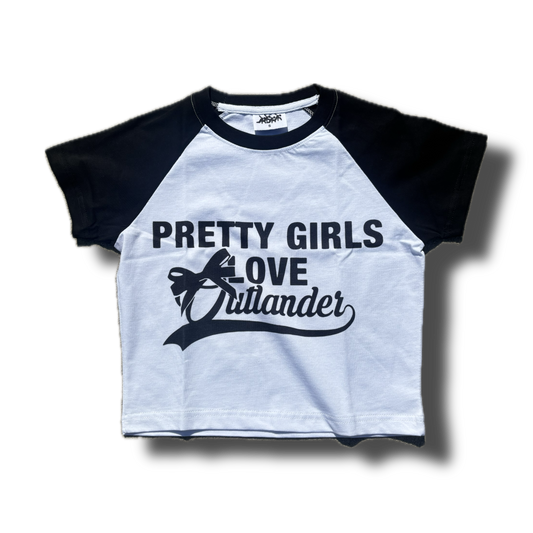 PRETTY GIRL FEMALE CROP TEE (BLACK)