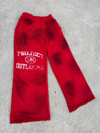 “RED” Dirty Baggy Sweats