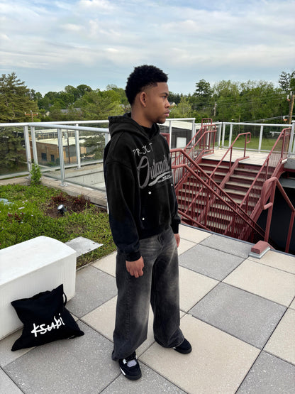 "GREY" Rhinestone Statement Hoodie