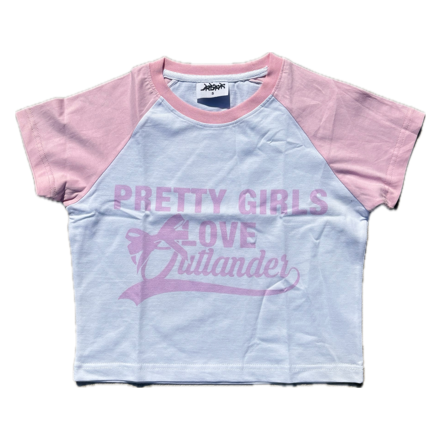 "PINK" PRETTY GIRL FEMALE CROP TEE