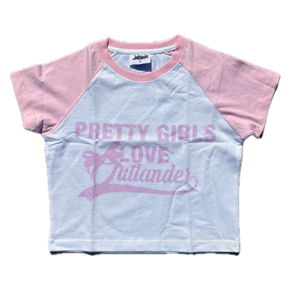 "PINK" PRETTY GIRL FEMALE CROP TEE