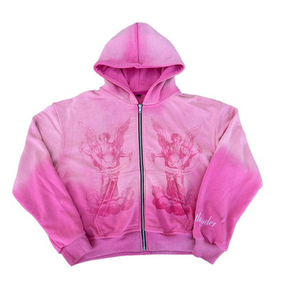 “PINK” Angel Statement Zip-Up