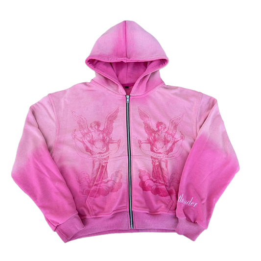 “PINK” Angel Statement Zip-Up